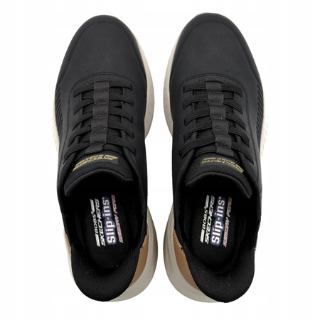 Buty męskie skechers 118305/blk wygodne lekkie wsuwane na co dzień 