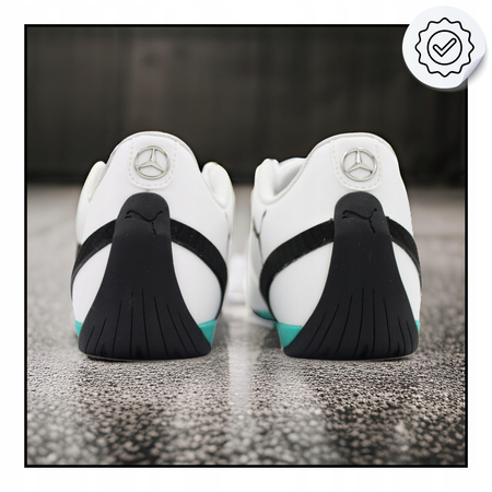 BUTY SPORTOWE MĘSKIE WYGODNE BIAŁE PUMA MAPF1 CARBON CAT 307542 01 