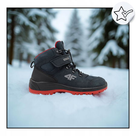 BUTY DZIECIĘCE 4F WYGODNE TREKKINGOWE NA JESIEŃ ZIMĘ JOBMW251 31S