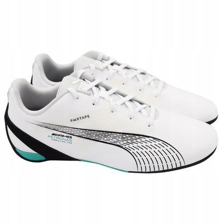 BUTY SPORTOWE MĘSKIE WYGODNE BIAŁE PUMA MAPF1 CARBON CAT 307542 01 