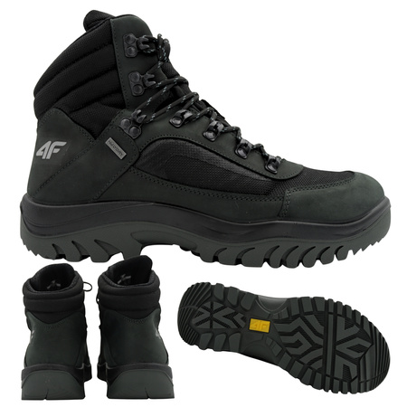 4f BUTY MĘSKIE WYGODNE TREKKINGOWE WYSOKIE NA JESIEŃ ZIMĘ OBMH253 22S