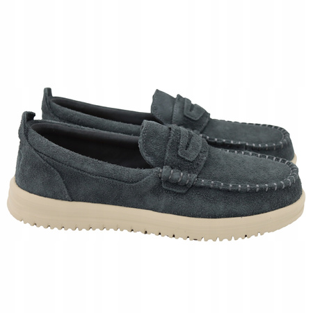 BUTY MĘSKIE LEKKIE MOKASYNY ZAMSZOWE HEYDUDE NXT LOAFER 43773 0OH