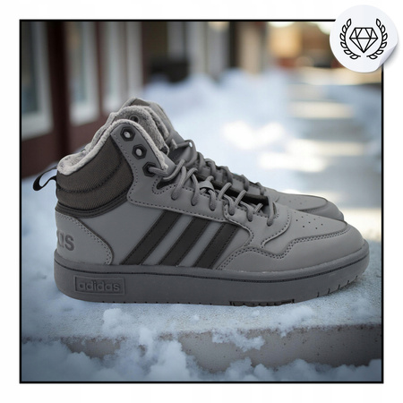 BUTY ZIMOWE DAMSKIE OCIEPLANE WYSOKIE ADIDAS HOOPS 3.0 MID GZ6683 