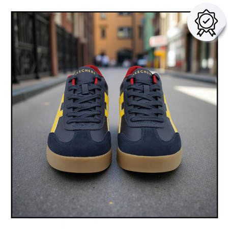 Buty męskie skechers granatowe wygodne lekkie sneakersy 183280/nvyl