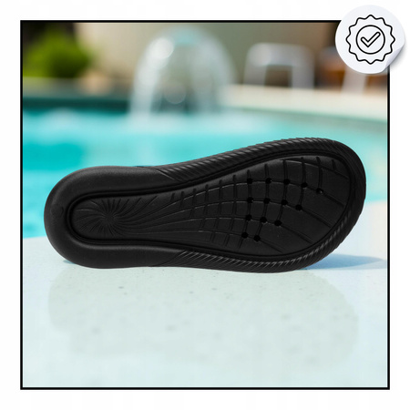 KLAPKI 4F MĘSKIE WSUWANE CZARNE NA BASEN NA PLAŻE LETNIE WYGODNE 