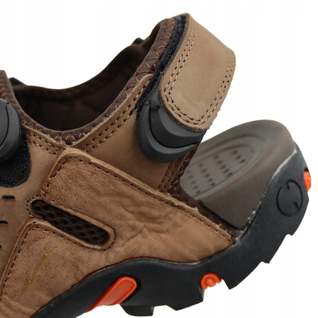 Sandały Męskie Na Lato Trekkingowe Wygodne Lekkie DK ZT-013 BROWN