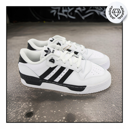 BUTY MĘSKIE SPORTOWE SNEAKERSY SKÓRA ADIDAS RIVALRY LOW ID8413 r. 44 2/3