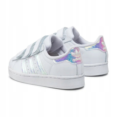 BUTY SPORTOWE DZIECIĘCE BIAŁE WYGODNE NA RZEP ADIDAS SUPERSTAR FV3655 