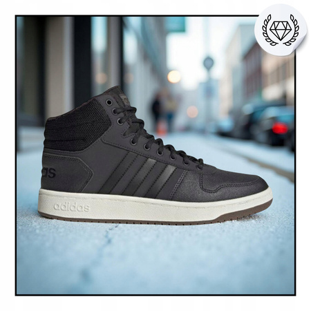 BUTY MĘSKIE SPORTOWE ZIMOWE WYSOKIE OCIEPLANE ADIDAS HOOPS GZ7959