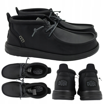 BUTY MĘSKIE LEKKIE SKÓRZANE HEYDUDE WALLY MID GRIP R CLASSIC 42051 060