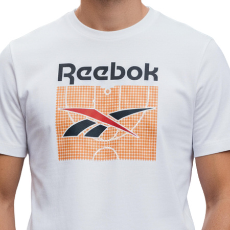 Koszulka męska reebok biała z nadrukiem ft7453 