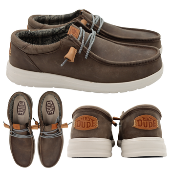 Buty męskie skórzane lekkie heydude wally grip craft leather 40175 030