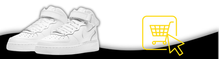 Buty Młodzieżowe Wysokie Wygodne Białe Skórzane NIKE AIR FORCE 1