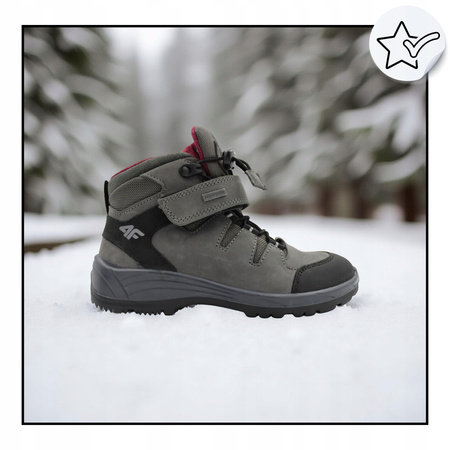 BUTY DZIECIĘCE 4F WYGODNE TREKKINGOWE NA JESIEŃ ZIMĘ JOBMW253 25S