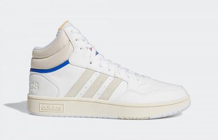Buty Wysokie Białe Skóra Skórzane Wygodne ADIDAS HOOPS 3.0 MID
