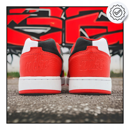 BUTY MĘSKIE SPORTOWE SKÓRZANE NIKE EBERNON CZERWONE AQ1774 101 R. 44