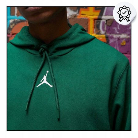 Bluza Męska Wygodna Ciepła Zielona Z Kapturem NIKE JORDAN CV8437 341 R. S