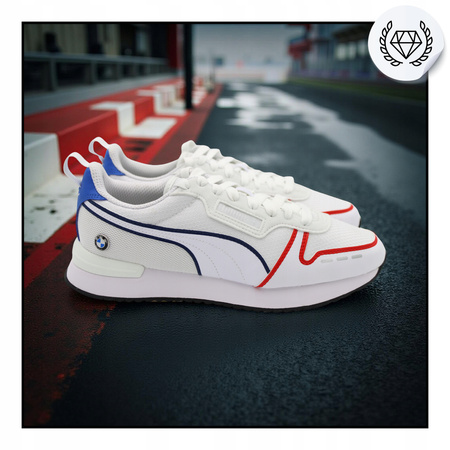 Buty Męskie Sportowe PUMA BMW MMS R78 Białe Wygodne 