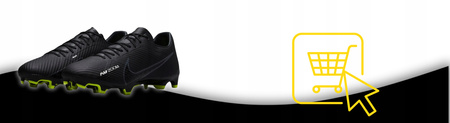 Buty Korki Piłkarskie Czarne Wygodne NIKE ZOOM MERCURIAL VAPOR