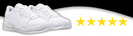 Buty Sportowe Męskie Wygodne Białe Skórzane Skóra PUMA ST RUNNER 