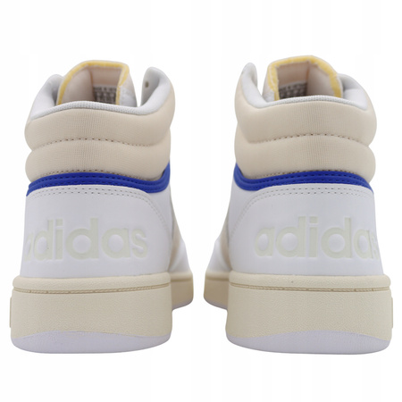 Buty Sneakersy Wysokie Białe Skóra Skórzane Wygodne ADIDAS HOOPS