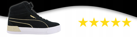 Buty Damskie PUMA CARINA Czarne Wysokie Wygodne Rzep 