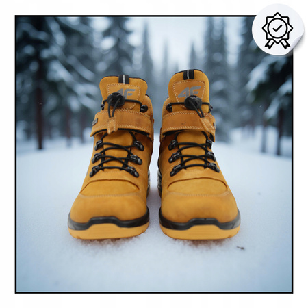 BUTY DZIECIĘCE 4F WYGODNE TREKKINGOWE NA JESIEŃ ZIMĘ JOBMW251 83S