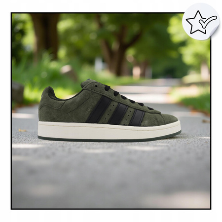 Buty męskie sportowe wygodne zielone sneakersy adidas campus jh9611