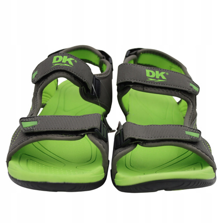 Sandały Damskie Młodzieżowe Wygodne Lekkie DK 3431 GREY/LT.GREEN