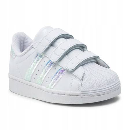 BUTY SPORTOWE DZIECIĘCE BIAŁE WYGODNE NA RZEP ADIDAS SUPERSTAR FV3655 