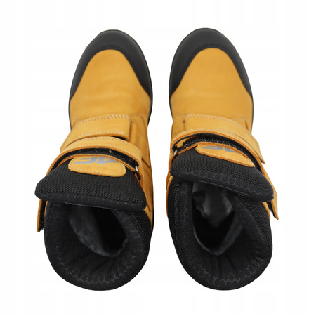 BUTY DZIECIĘCE 4F WYGODNE ZE SKÓRY WYSOKIE NA JESIEŃ ZIMĘ JOBMW25083S 