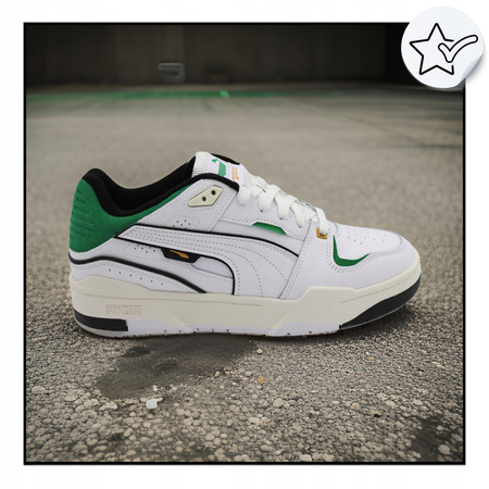 Buty Męskie Sportowe Skóra Białe Wygodne PUMA SLIPSTREAM BBALL