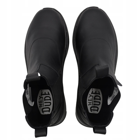 Buty męskie sztyblety czarne wygodne lekkie heydude 44293-060