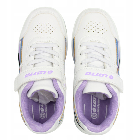 Buty Dziecięce Dla Dziewczynek Białe Rzep Wygodne LOTTO PINADEE 