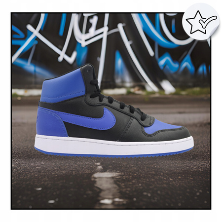 BUTY SPORTOWE MĘSKIE WYGODNE WYSOKIE SKÓRA NIKE EBERNON AQ1773 001 r. 42