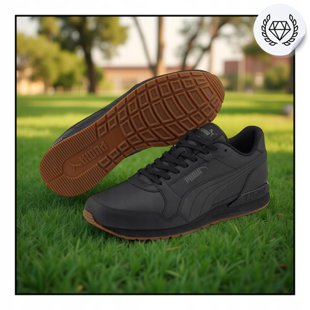 BUTY SPORTOWE MĘSKIE skórzane PUMA ST RUNNER CZARNE 384855 04 R. 40,5