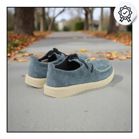 BUTY MĘSKIE LEKKIE MOKASYNY ZAMSZOWE HEYDUDE NXT MOC 43772 4XB
