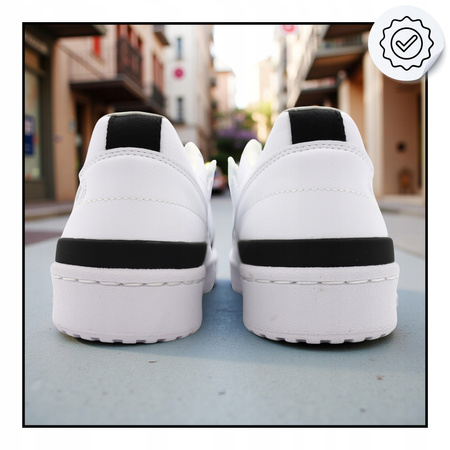 BUTY MĘSKIE sportowe białe ADIDAS FORUM Skórzane
