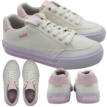 Buty Sportowe Damskie BIAŁE PUMA Court Classic Vulc wygodne NISKIE