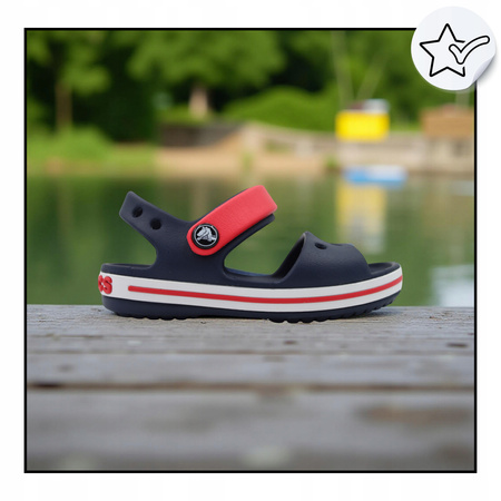 SANDAŁKI DZIECIĘCE LEKKIE WYGODNE GRANATOWE CROCS CROCBAND 12856485 