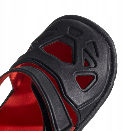 Sandałki Dziecięce Czarne Wygodne Na Basen Rzepy ADIDAS FORTASWIM 