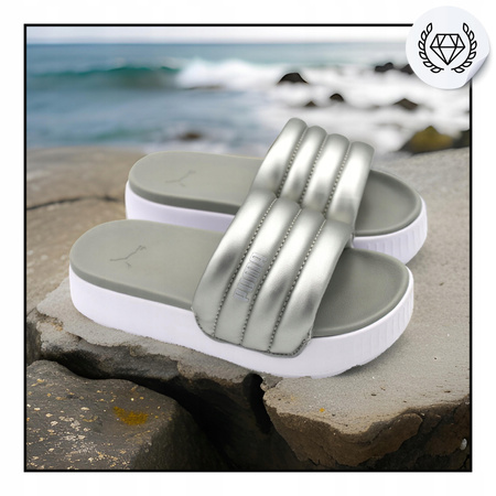 KLAPKI DAMSKIE STYLOWE WYGODNE PUMA KARMEN SLIDE PUFFY 395399 03 r. 40,5