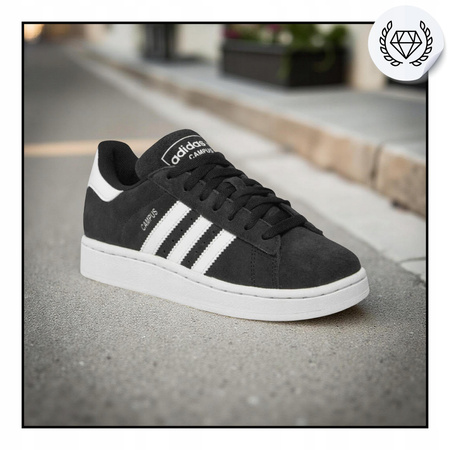 Buty sportowe męskie wygodne czarne sneakersy adidas campus id9844