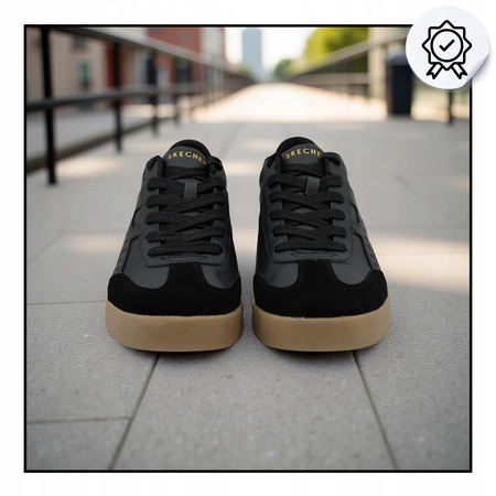 Buty męskie skechers czarne wygodne lekkie sneakersy 183280/blk 