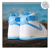 Buty Młodzieżowe Wysokie Wygodne Skóra Białe Rzep NIKE AIR FORCE 