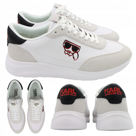 Buty Sneakersy Męskie Wygodne Czarne Skóra KARL LAGERFELD