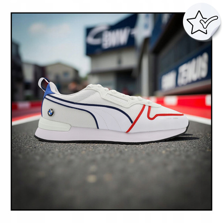 Buty Męskie Sportowe PUMA BMW MMS R78 Białe Wygodne 