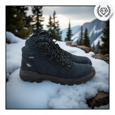 BUTY DAMSKIE 4F WYGODNE TREKKINGOWE WYSOKIE NA JESIEŃ ZIMĘ OBDG253 31S 