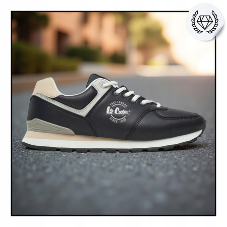 Buty Sneakersy Męskie Wygodne Lekkie Skórzane LEE COOPER
