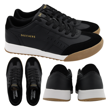 Buty męskie skechers czarne wygodne lekkie sneakersy 183280/blk